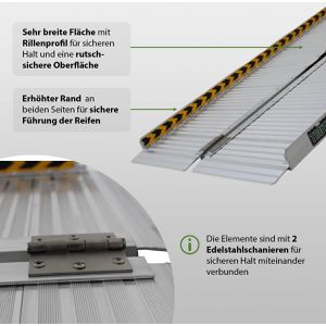 Produktbild für Auffahrrampe Trutzholm 37502, aus Aluminium, Rollstuhl-Rampe