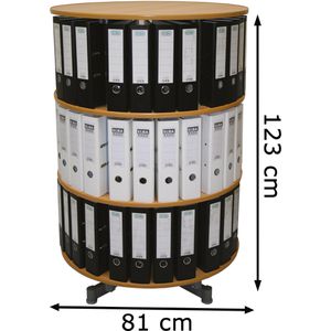 Produktbild für Ordnerdrehsäule Reef R2081BB3, buche, 3 Etagen