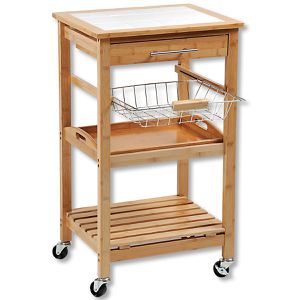 Küchenwagen Kesper 25776, Bambus, mit Schublade