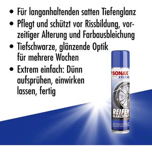 Produktbild für Gummipflege Sonax Xtreme ReifenGlanzSpray Wet Look