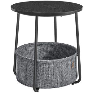 Beistelltisch Vasagle LET223B01, ebenholzschwarz / grau