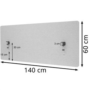 Produktbild für Tischtrennwand Mendler HWC-G75, grün