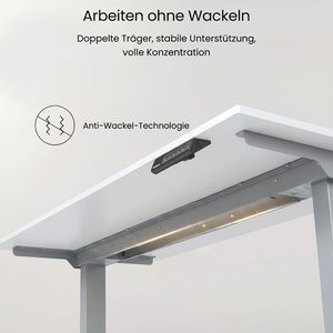 Produktbild für Schreibtisch FlexiSpot E5S, weiß / grau