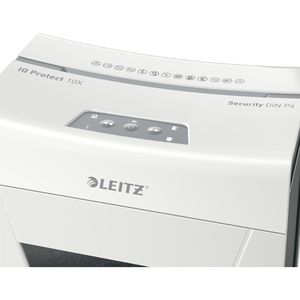 Produktbild für Aktenvernichter Leitz 8092 IQ 10X Protect Premium, weiß