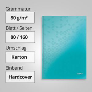 Produktbild für Notizbuch Leitz WOW, 46261051, Karton Hardcover