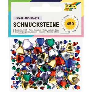 Bastelset Folia Schmucksteine Sparkling Hearts