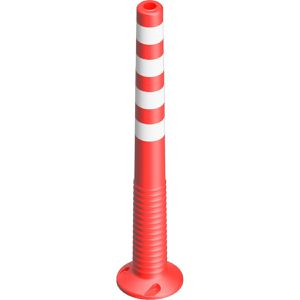 Produktbild für Absperrpfosten Schake 412211, orange/weiß, aus Kunststoff