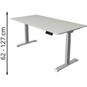 Produktbild für Schreibtisch Kerkmann Move 1 stable, lichtgrau / silber