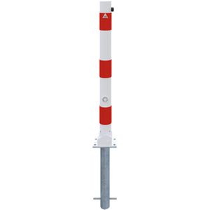 Produktbild für Absperrpfosten Schake 476FUHB, rot/weiß, aus Metall