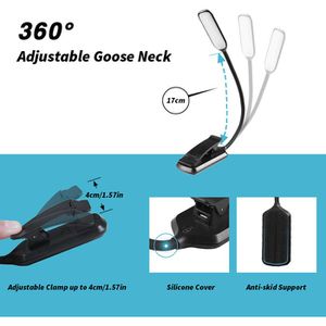 Produktbild für Leselampe Infitronic IN9LEDNLPRO2B, mit Klemme