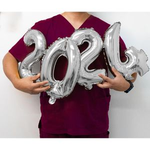 Produktbild für Luftballons Papstar 86835 Zahlenballon 5, silber