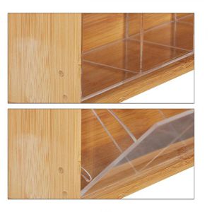 Produktbild für Teebox Relaxdays 10028846, für Teebeutel, natur, aus Bambus