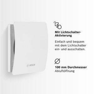 Produktbild für Badlüfter Bosch Fan 1500 W 100, Ø 100 mm