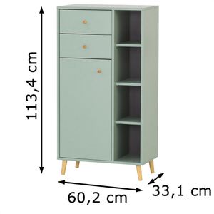 Produktbild für Badschrank Schildmeyer Bjarne 153172, mit 4 Füßen, pistazie