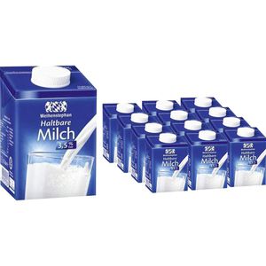 Weihenstephan Milch fettarme H-Milch 3,5% Fett, je 0,5 Liter, 12 Stück