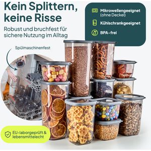 Produktbild für Vorratsdose uandu grau, aus Kunststoff