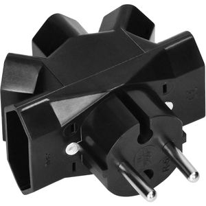 Produktbild für Steckdosenadapter Böttcher-AG schwarz
