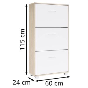 Produktbild für Schuhschrank CASARIA 109315, eiche / weiß
