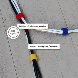Produktbild für Klettband Label-the-cable Pro Roll Strap, blau