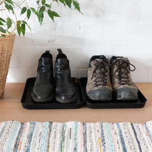 Abtropfschale für Schuhe 60x40 cm Schwarz