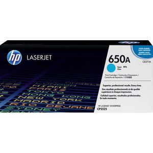 Toner HP 650A, CE271A cyan