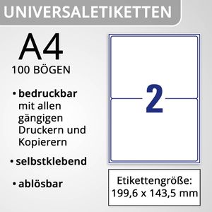 Produktbild für Universaletiketten Zweckform L4734REV-100, weiß