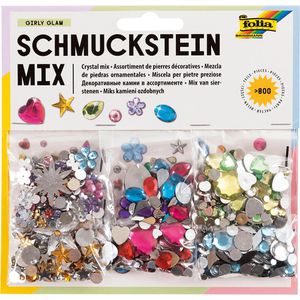 Bastelset Folia 12619 Schmuckstein-Mix Girly Glam