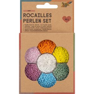 Produktbild für Perlen Folia 12907 Rocailles Set, bunt, in Box