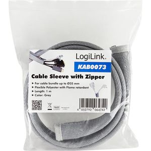 Produktbild für Kabelschlauch LogiLink KAB0073, grau