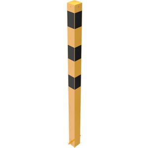 Produktbild für Absperrpfosten Schake 470BG/1, 1 Öse, schwarz/gelb, Metall