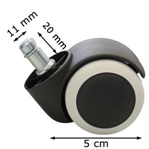 Produktbild für Stuhlrollen AMSTYLE SPM1.913, 5 Stück