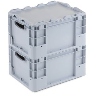 Produktbild für Eurobox Alpha-Paletten Silverline, grau, 20 Liter