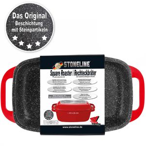 Produktbild für Bräter STONELINE 13175, rot, aus Aluguss