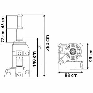 Produktbild für Stempelwagenheber Güde GSH 2T, 18040, hydraulisch