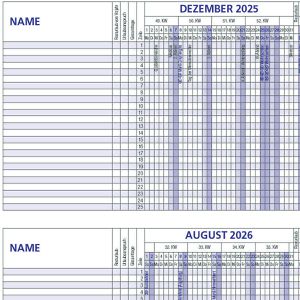Produktbild für Urlaubsplaner Zettler 992, Jahr 2026