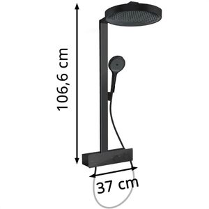 Produktbild für Duschsystem hansgrohe Rainfinity Showerpipe 360, schwarz matt