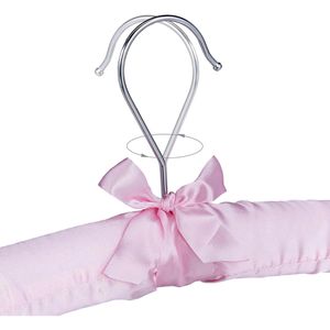 Produktbild für Hosenbügel Relaxdays 10031369113, aus Metall mit Satinbezug