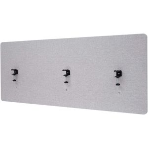 Tischtrennwand Mendler HWC-G75, grau