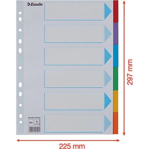 Produktbild für Register Esselte 100192, A4, blanko