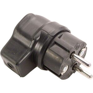 Schutzkontaktstecker as-Schwabe 62207, schwarz