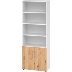 Kombischrank Hammerbacher Serie 9 Advanced, asteiche / weiß