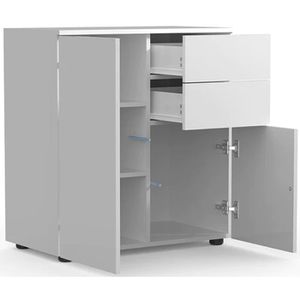 Produktbild für Kommode VCM Dalosa 4-Fach 918337, weiß