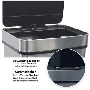 Produktbild für Mülleimer Casa-Pura Dirk, silber