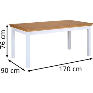 Produktbild für Esstisch Inter-Link Maluno, eiche / weiß
