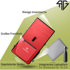 Produktbild für Gepäckträgertasche Radgeist RG-BP-RD-07, rot, 25 Liter