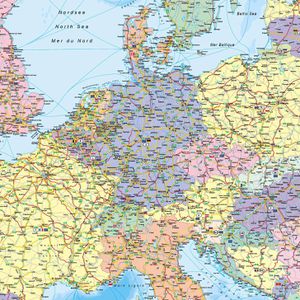 Produktbild für Europakarte Stiefel Organisationskarte, rahmenlos