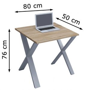 Produktbild für Schreibtisch VCM Lona, 914607, sonoma eiche / silber