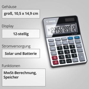 Produktbild für Taschenrechner Canon LS-122TS, MwSt-Berechnung
