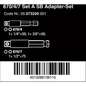 Produktbild für Stecknuss-Adapter Wera 05073200001, Set