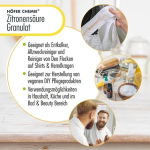 Produktbild für Zitronensäure Höfer-Chemie Granulat, Pulver